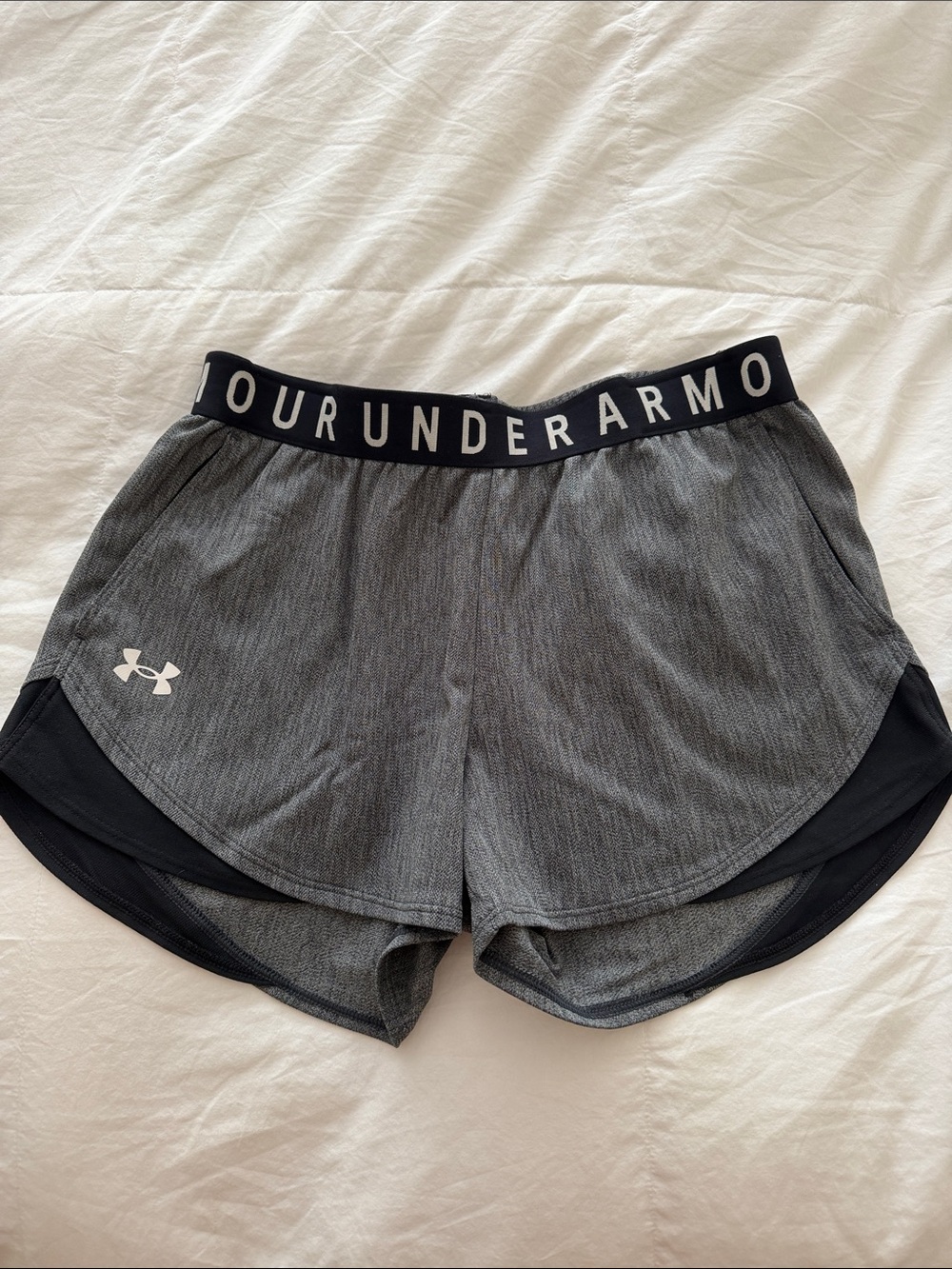 Under Armour Gray and Black Women's Athletic Shorts